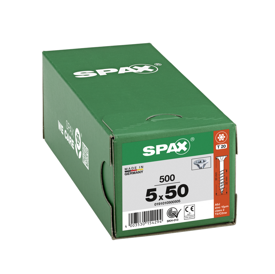 SPAX Universal Senkkopf T-STAR plus TGW WIROX A9J 5x50 500 St.
