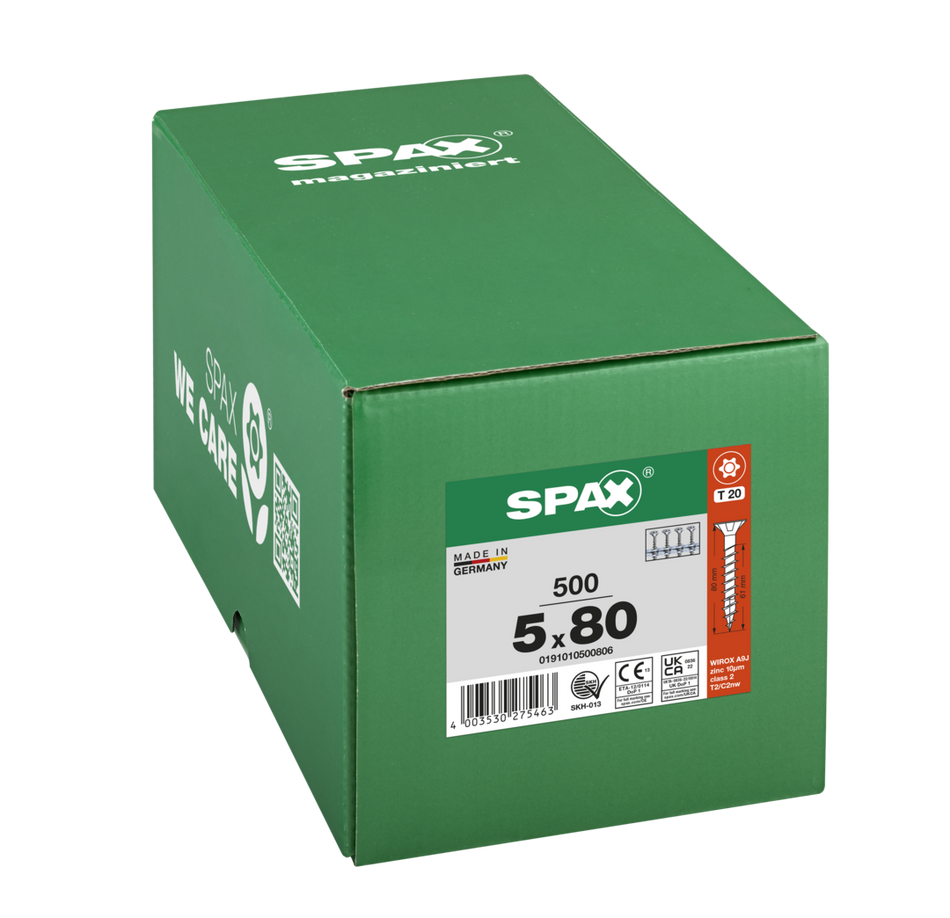 SPAX Universal Senkkopf T-STAR plus TGW WIROX A9J 5x80 200 St.