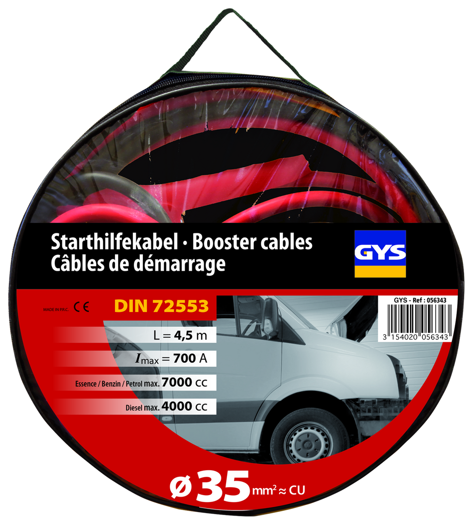 GYS Starthilfekabel - 700 A - 35 mm² - 4,5 m