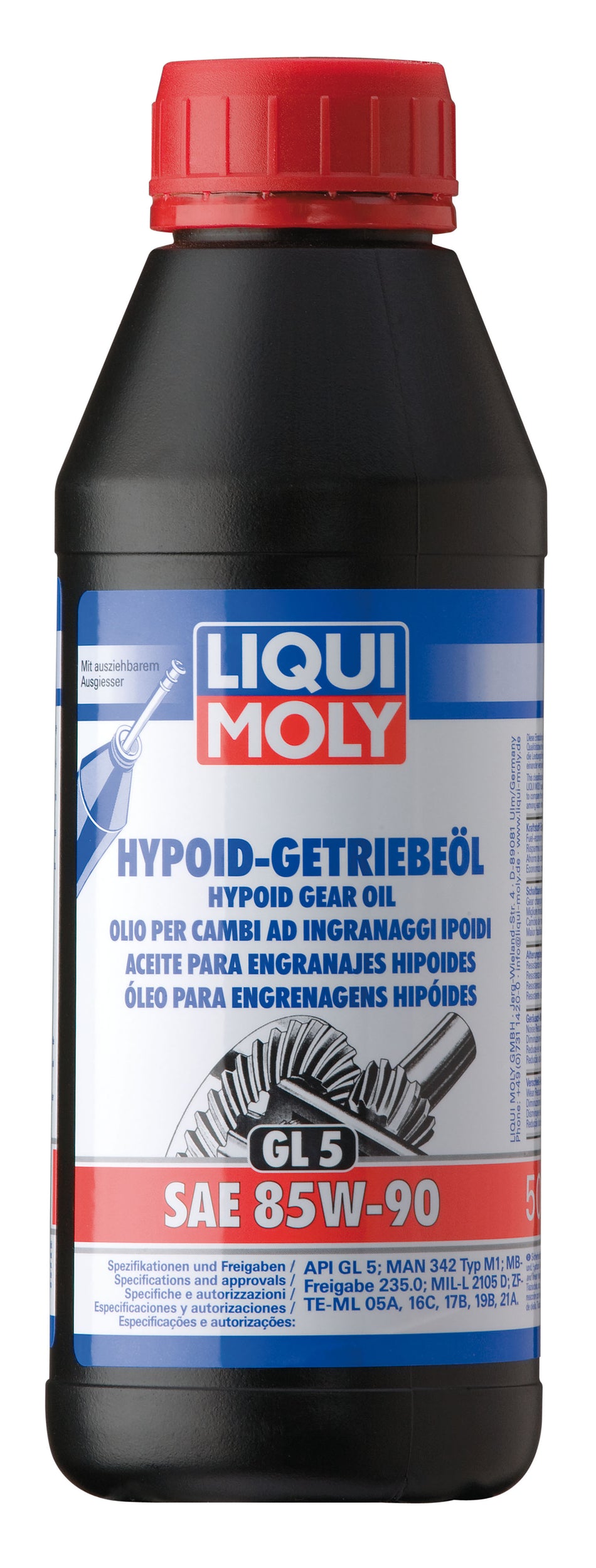 LIQUI MOLY Getriebeöl Hypoid, SAE 85W-90, 500 ml