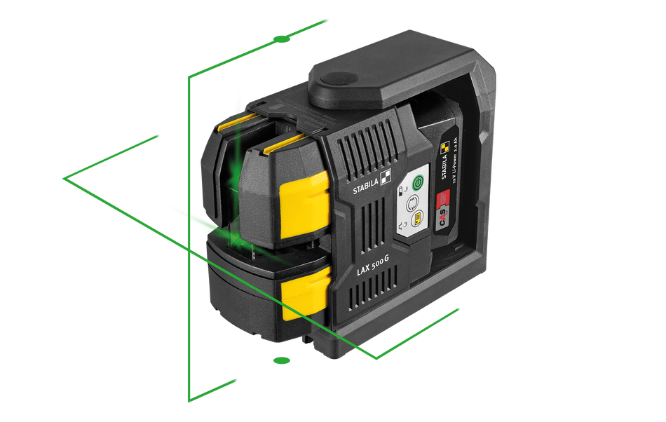 STABILA Kreuzlinien-Lot-Laser LAX 500 G, 12-V-System