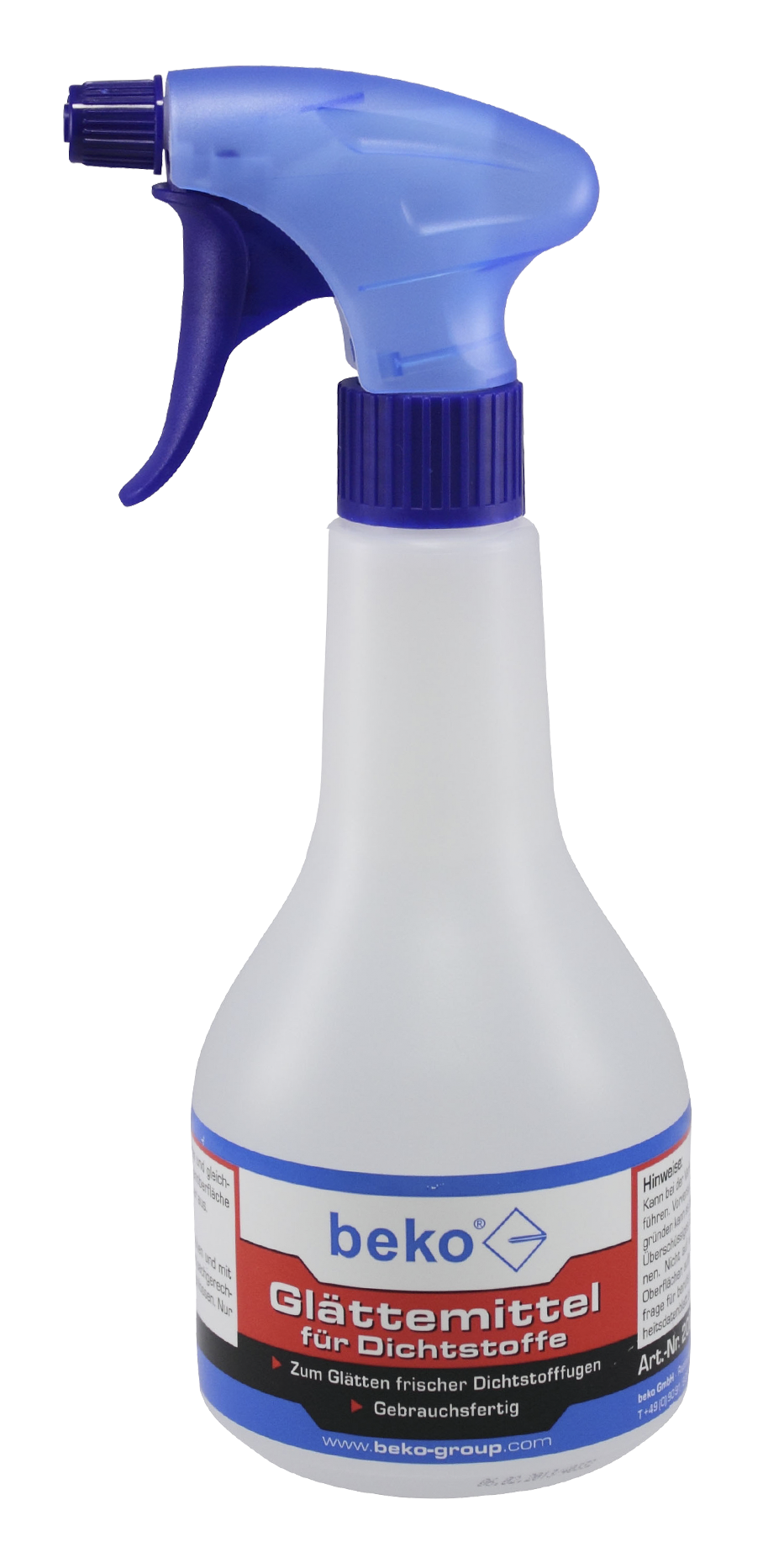 BEKO Glättemittel für Dichtstoffe, 500 ml, lösemittelfrei, biologisch abbaubar