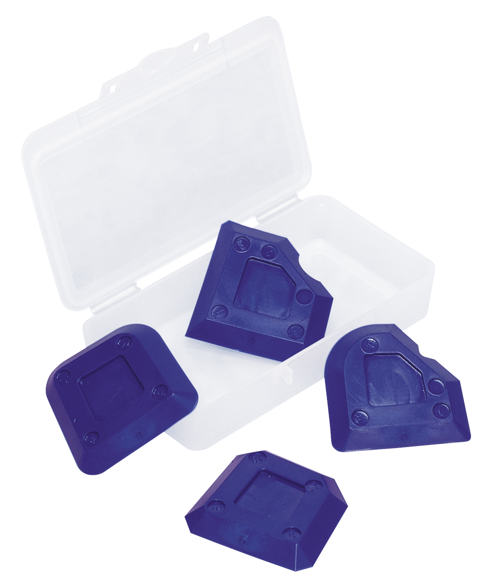 BEKO Fugenspachtel-Set, 4-teilig aus flexiblem Kunststoff für Dichtstoffe
