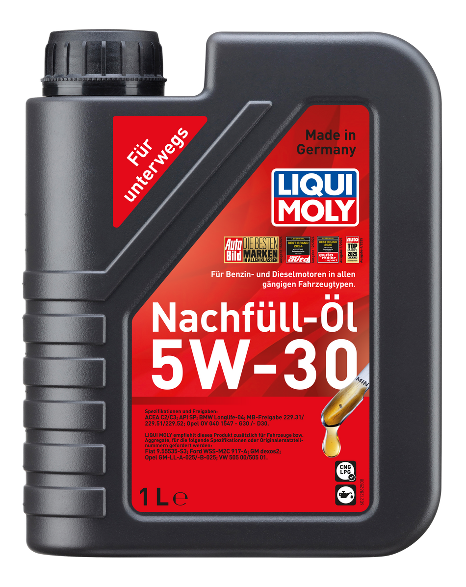 Liqui Moly Nachfüll-Öl 5W-30, Kunststoff-Kanister, 1L