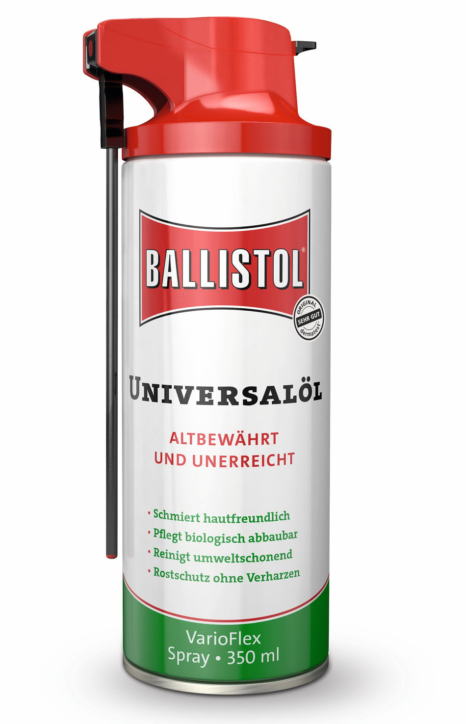 BALLISTOL Universalöl VarioFlex Spray, 350 ml, Flexibler Sprühkopf, für Metall/Holz/Leder/Kunststoff