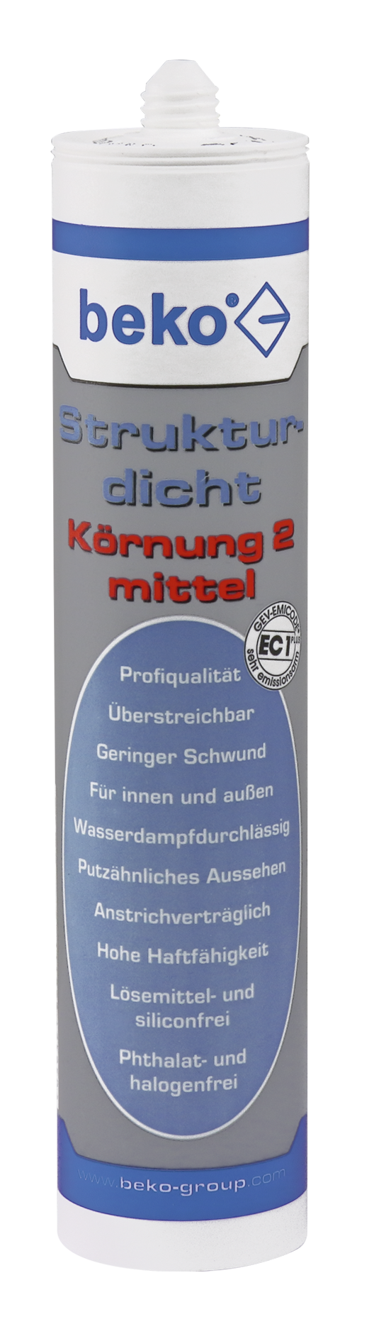BEKO Strukturdicht 310 ml weiß-strukturiert, Körnung 2 MITTEL