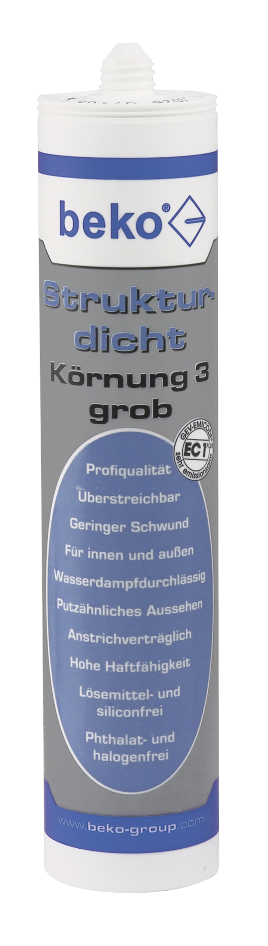 BEKO Strukturdicht 310 ml weiß-strukturiert, Körnung 3 GROB, emissionsarm, überstreichbar