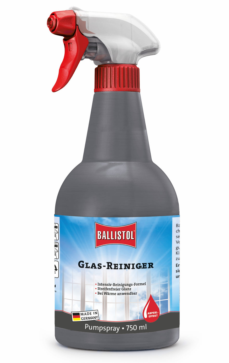 BALLISTOL Glasreiniger, 750 ml, streifenfrei für Fenster, Spiegel & Glasflächen