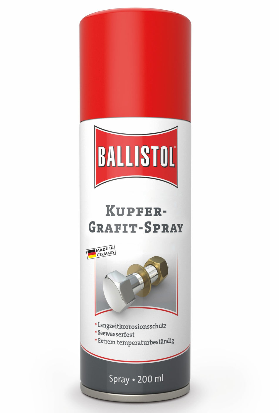BALLISTOL Kupfer-Grafit-Spray, 200 ml, Schmiermittel für Metallteile