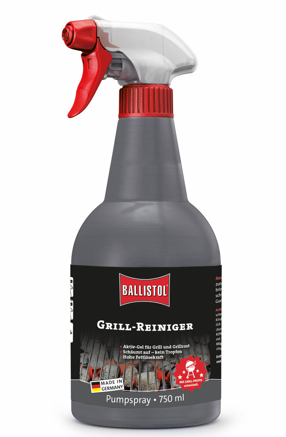 BALLISTOL Grillreiniger, 750 ml, für Grills und Zubehör, effektive Fettentfernung