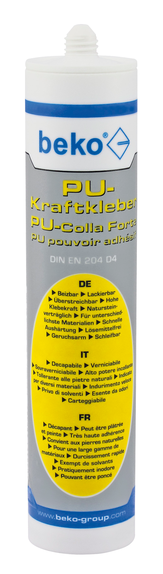 BEKO PU-Kraftkleber 310 ml beige, hochklebend, witterungsbeständig, lösemittelfrei