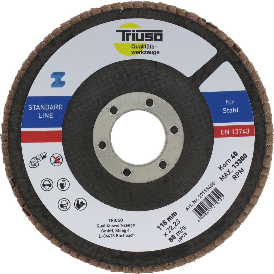 TRIUSO Fächerscheibe 125mm ZK Korn 60