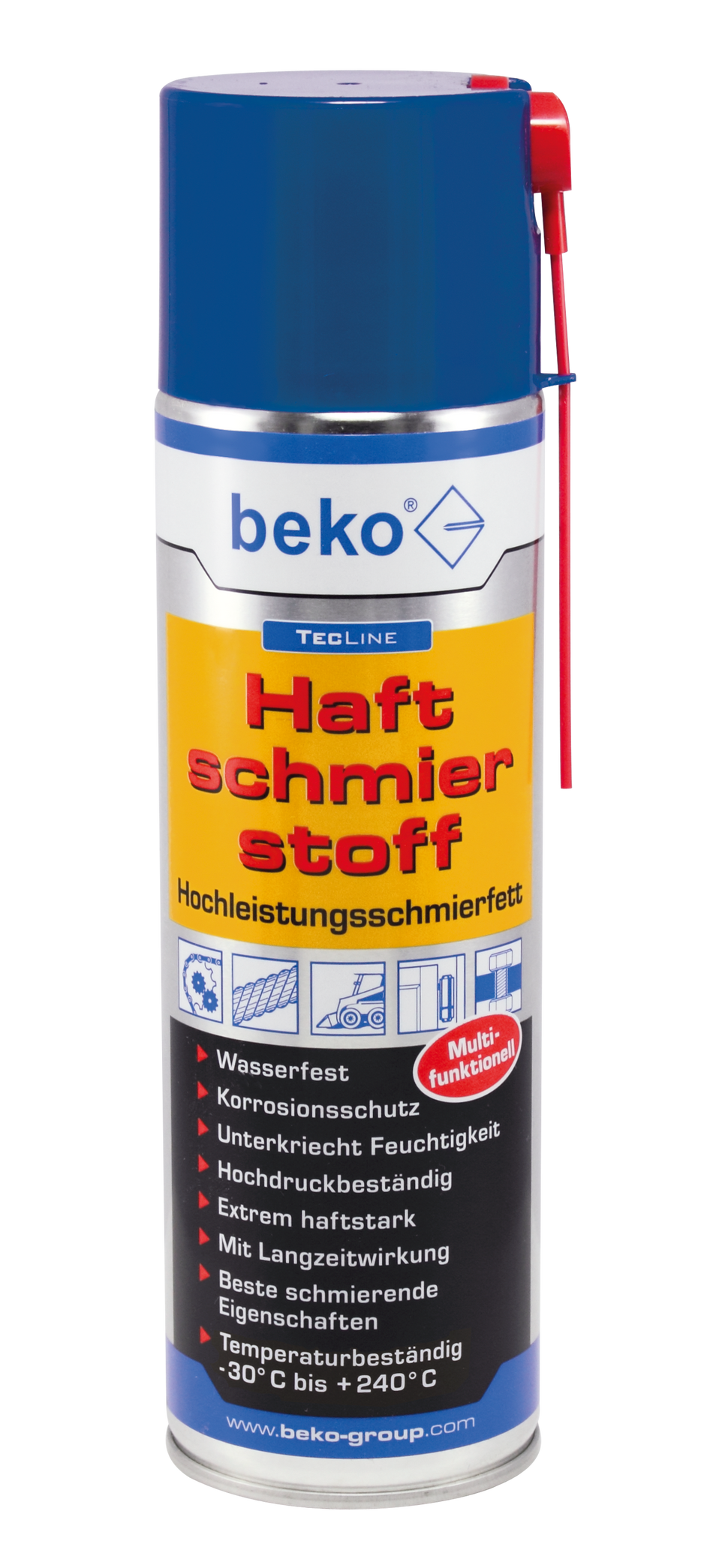 BEKO TecLine Haftschmierstoff 500 ml, hochdruckbeständig, temperaturstabil, 360°-Ventil