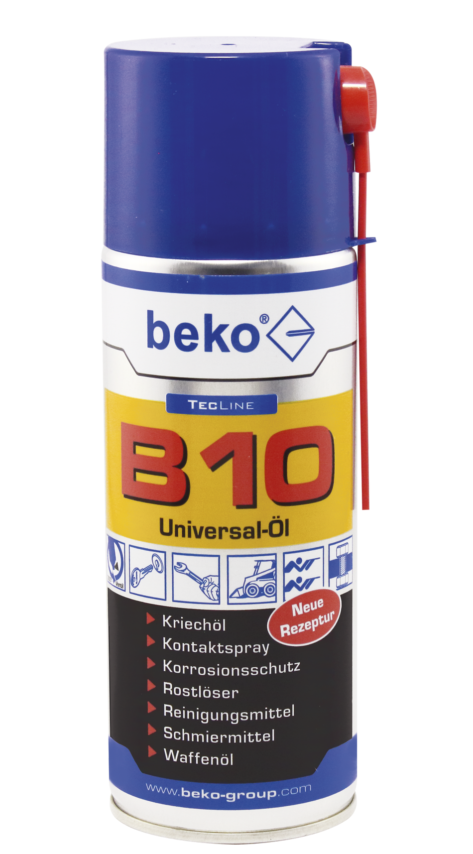 BEKO TecLine B10 Universal-Öl 400 ml, siliconfrei, 360°-Ventil, temperaturbeständig -20° bis +120°C