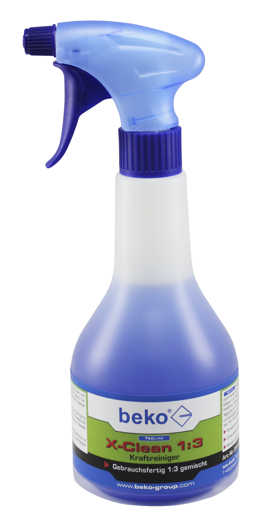 BEKO TecLine X-Clean 1:3 Kraftreiniger, 500 ml Sprühflasche, biologisch abbaubar, CKW-frei