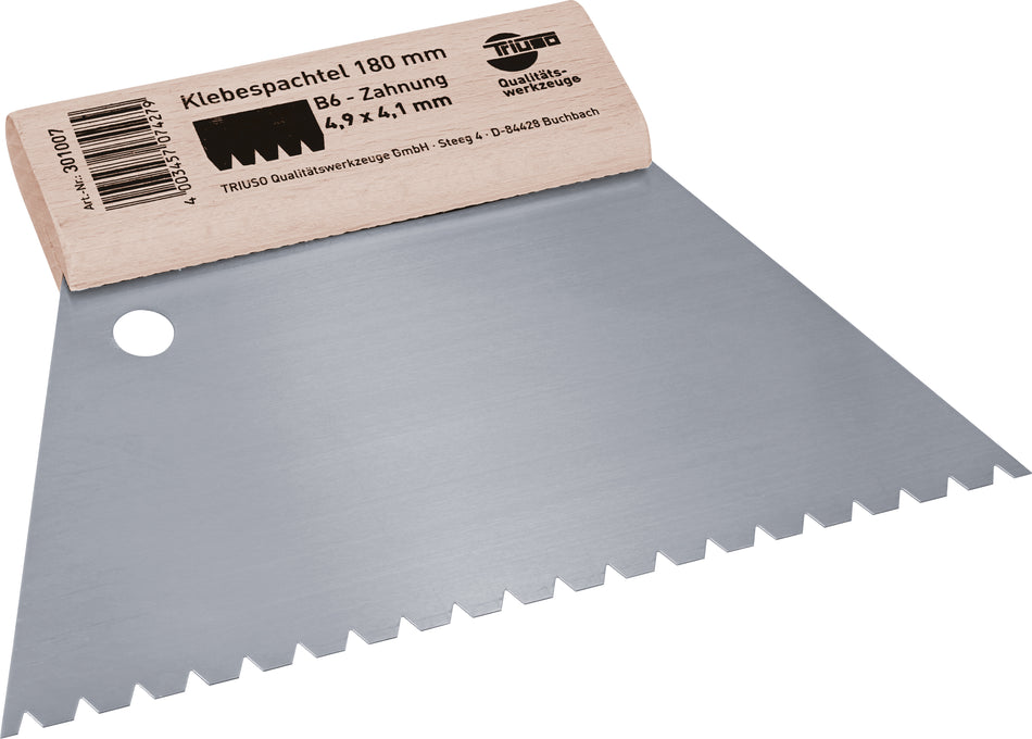 TRIUSO Klebespachtel 180mm, B11, a=7,90, b=6,10, c=5,00