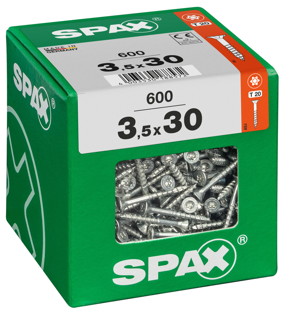 SPAX Universal Senkkopf T-STAR plus TGW WIROX A9J 3,5x30 XXL 600 St.