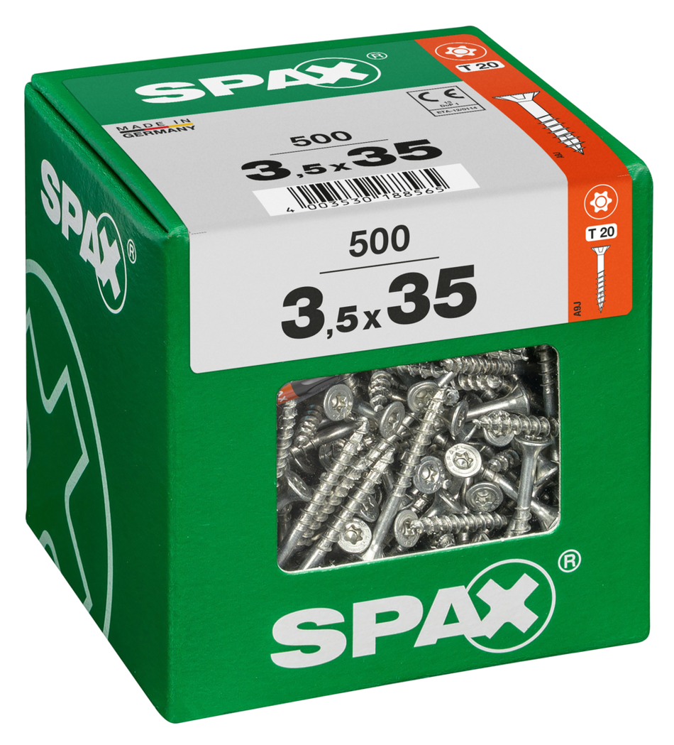 SPAX Universal Senkkopf T-STAR plus TGW WIROX A9J 3,5x35 XXL 500 St.