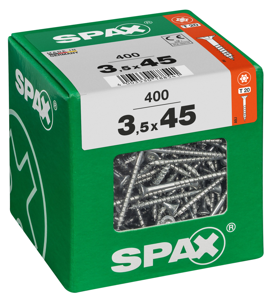 SPAX Universal Senkkopf T-STAR plus TGW WIROX A9J 3,5x45 XXL 400 St.