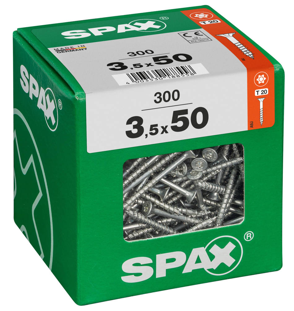 SPAX Universal Senkkopf T-STAR plus TGW WIROX A9J 3,5x50 XXL 300 St.