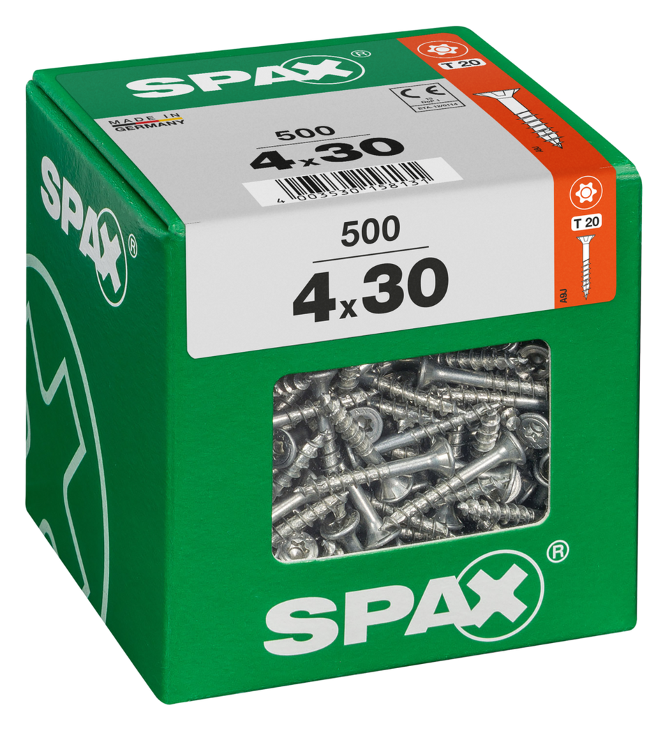 SPAX Universal Senkkopf T-STAR plus TGW WIROX A9J 4x30 XXL 500 St.