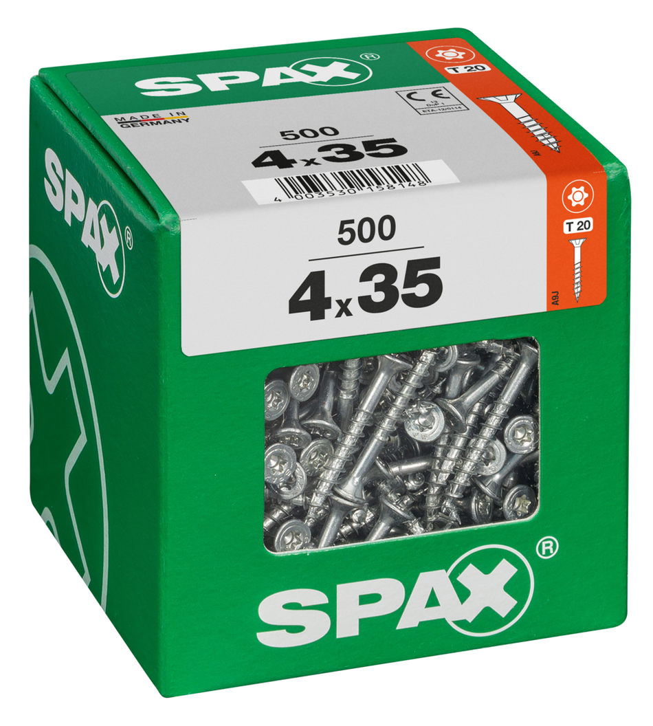 SPAX Universal Senkkopf T-STAR plus TGW WIROX A9J 4x35 XXL 500 St.