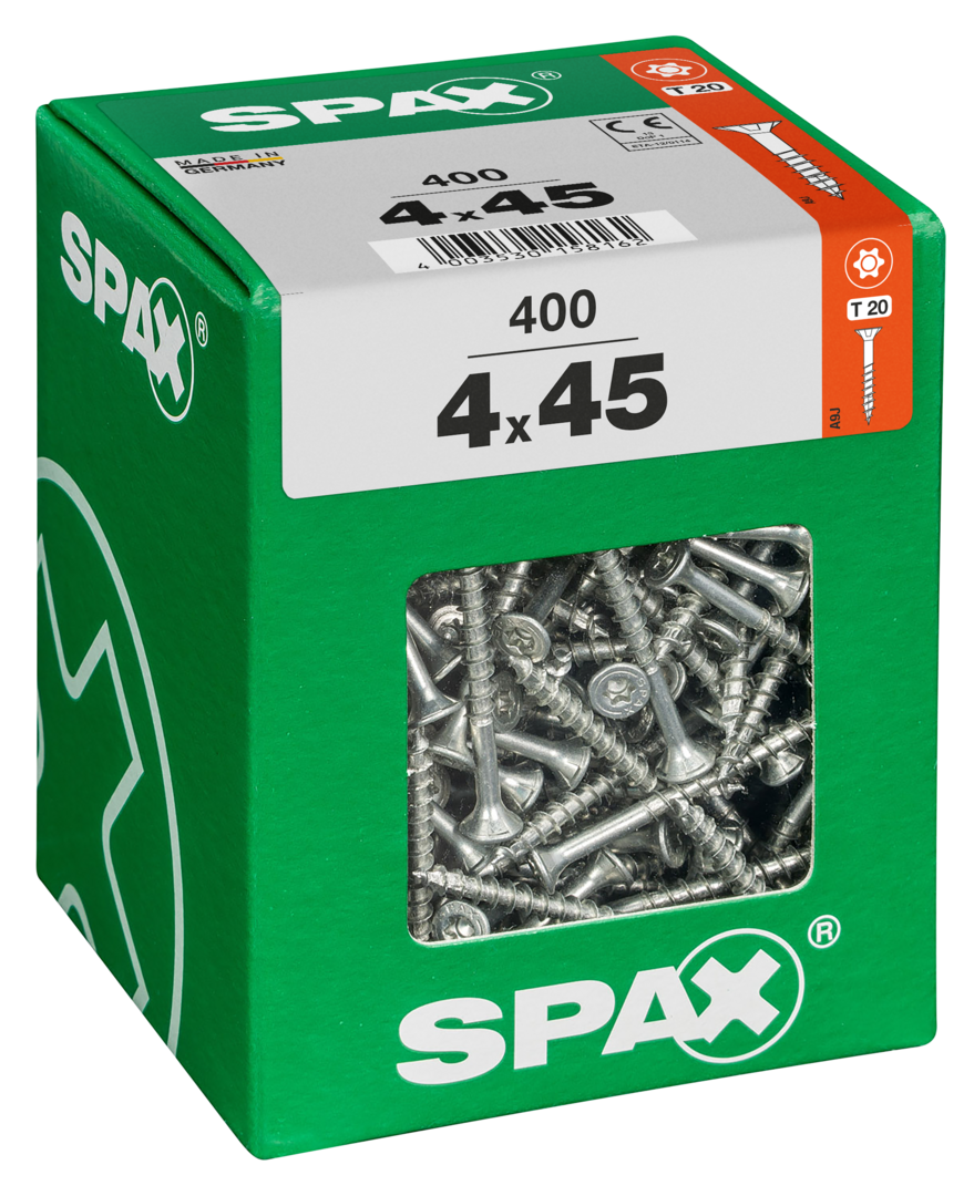 SPAX Universal Senkkopf T-STAR plus TGW WIROX A9J 4x45 XXL 400 St.