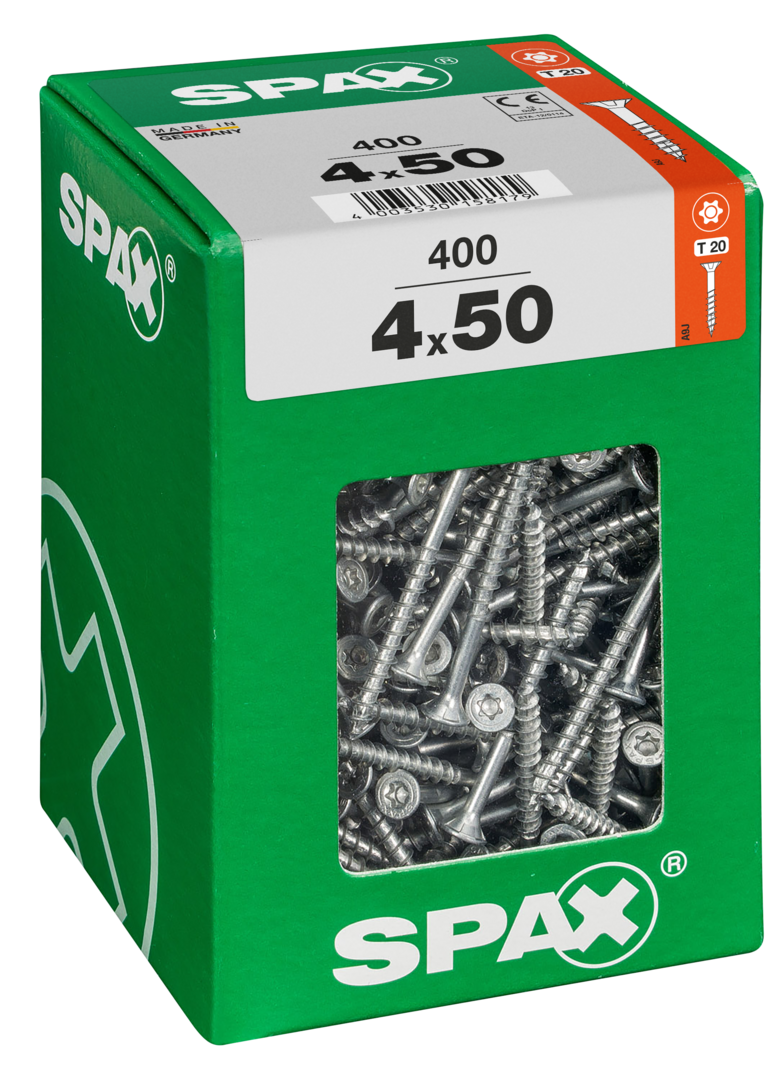SPAX Universal Senkkopf T-STAR plus TGW WIROX A9J 4x50 XXL 400 St.