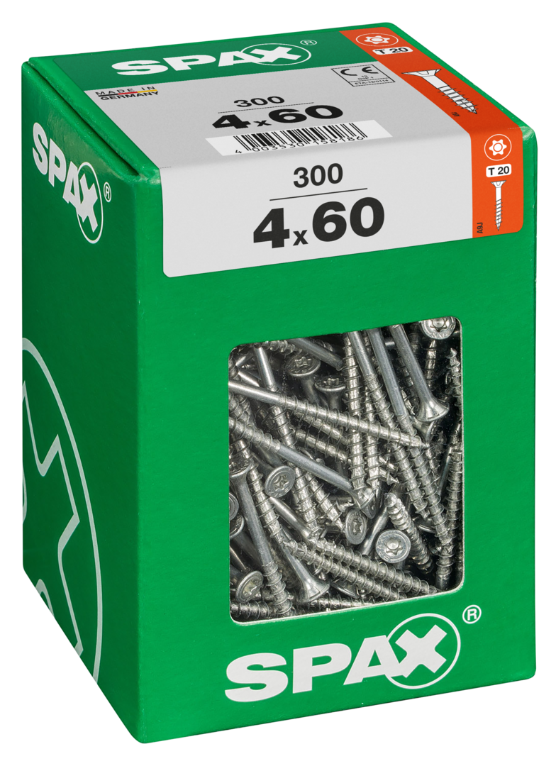 SPAX Universal Senkkopf T-STAR plus TGW WIROX A9J 4x60 XXL 300 St.