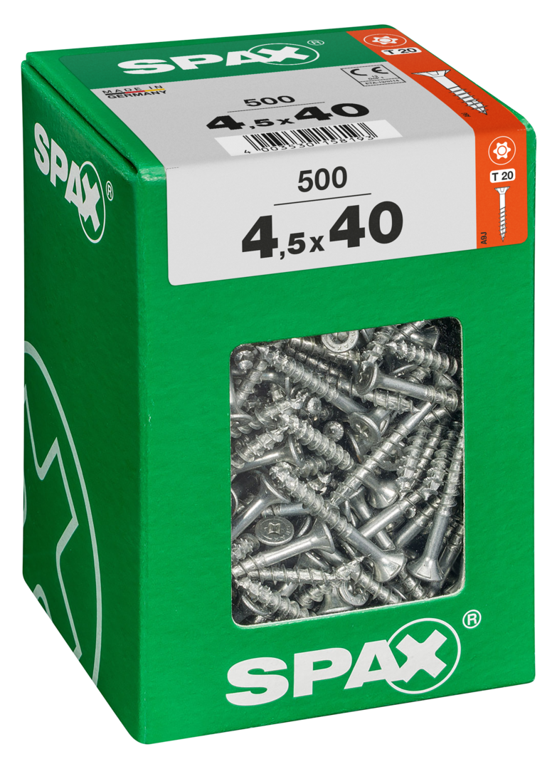 SPAX Universal Senkkopf T-STAR plus TGW WIROX A9J 4,5x40 XXL 500 St.