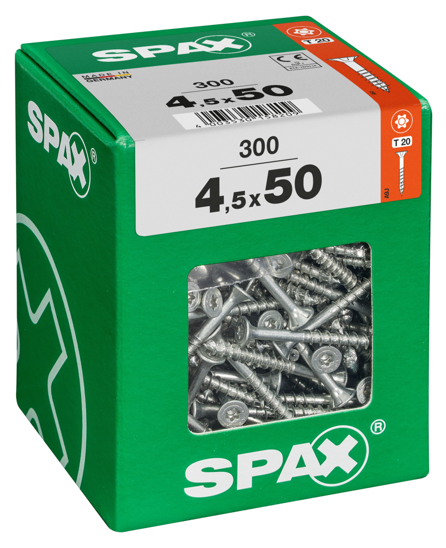 SPAX Universal Senkkopf T-STAR plus TGW WIROX A9J 4,5x50 XXL 300 St.