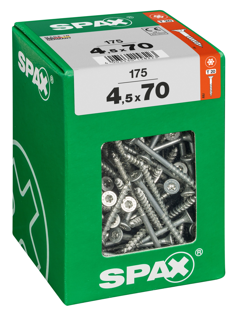 SPAX Universal Senkkopf T-STAR plus TGW WIROX A9J 4,5x70 XXL 175 St.