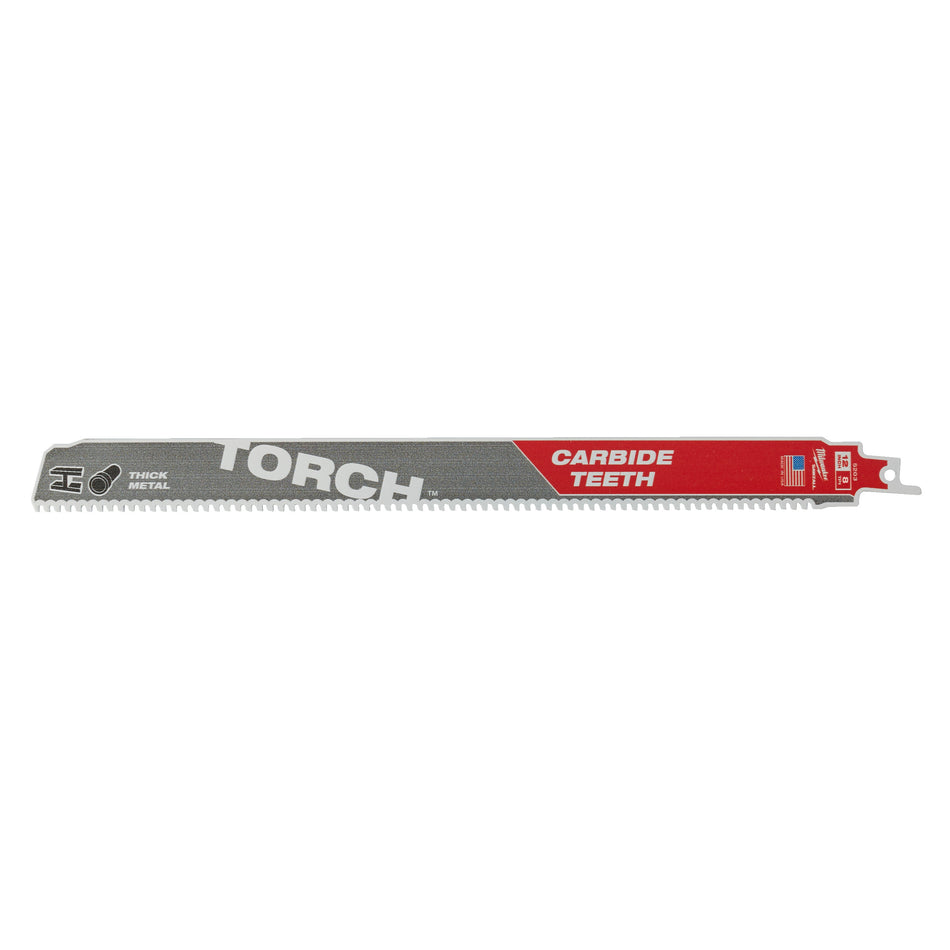 MILWAUKEE Säbelsägeblatt, HM-bestückte Zähne, TCT TORCH 230mm x 8 Tpi - 1 pc, für Metallabbruch