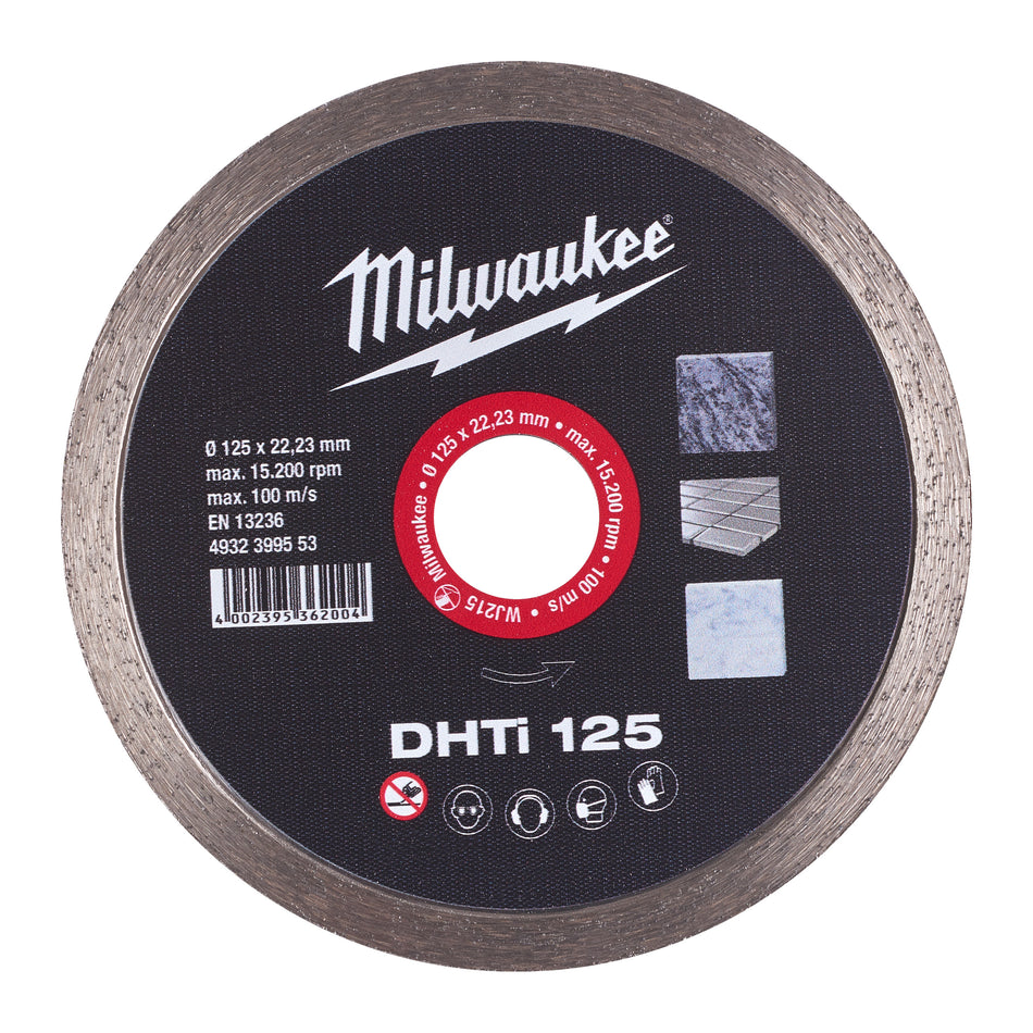 MILWAUKEE Diamanttrennscheibe Turbo, DHTi 125 mm - 1 pc, für Keramikfliesen und Naturstein