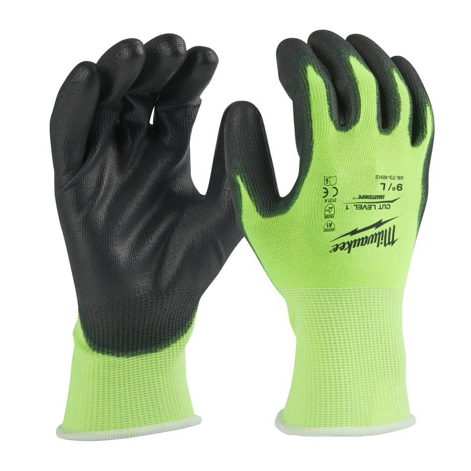 MILWAUKEE Hi-Vis Schnittschutzhandschuhe Klasse 1/A