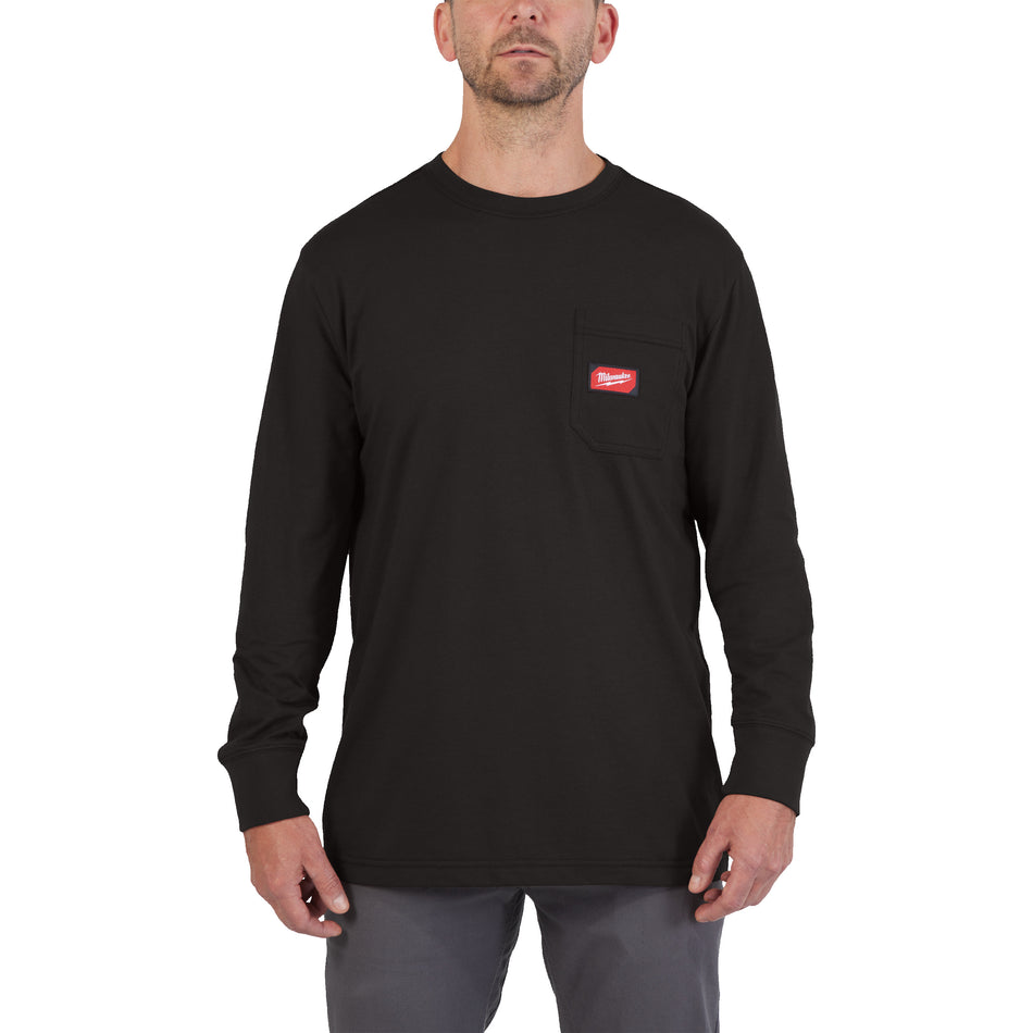 MILWAUKEE Arbeits-Langarmshirt schwarz