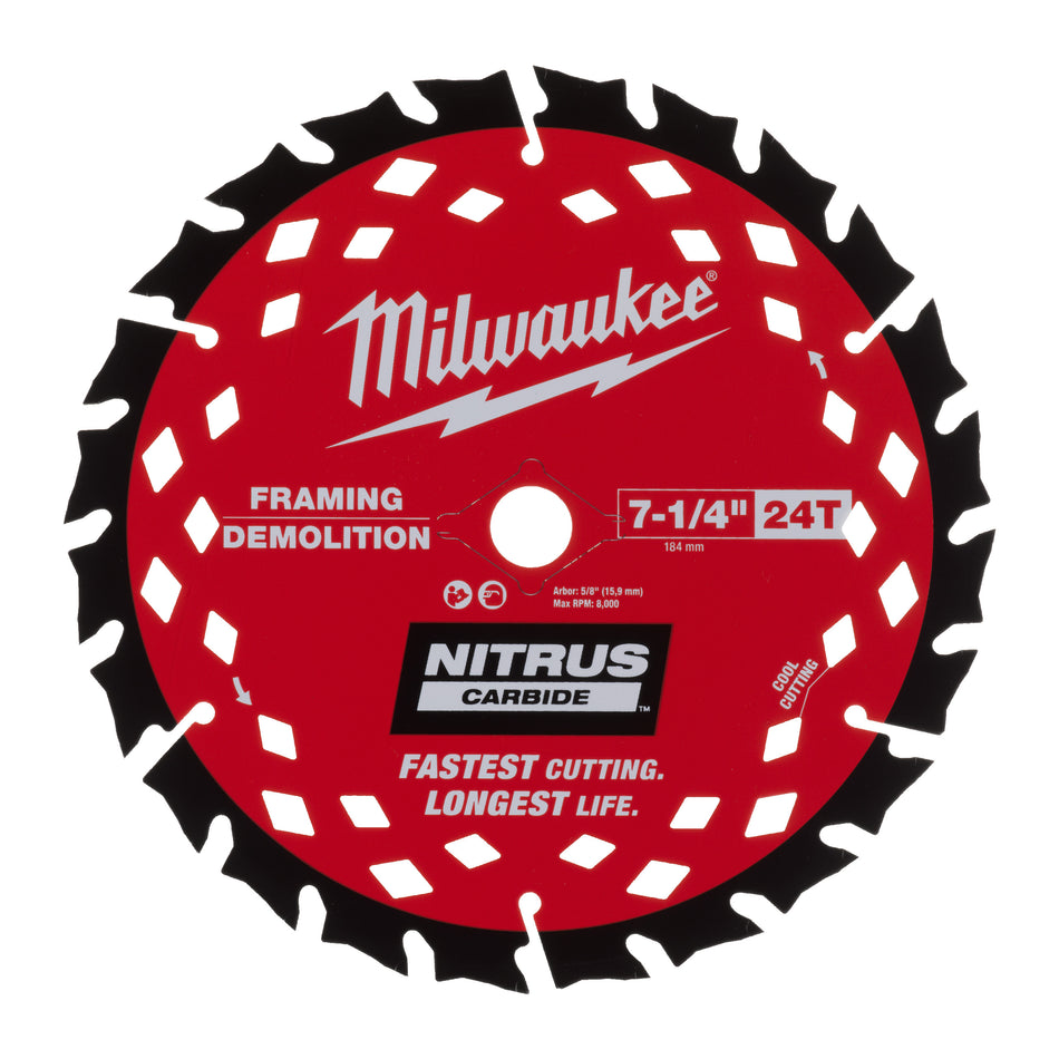 MILWAUKEE NITRUS™ Kreissägeblatt Demolition CSB P WD 190X30X1.6X24ATB - 1 pc