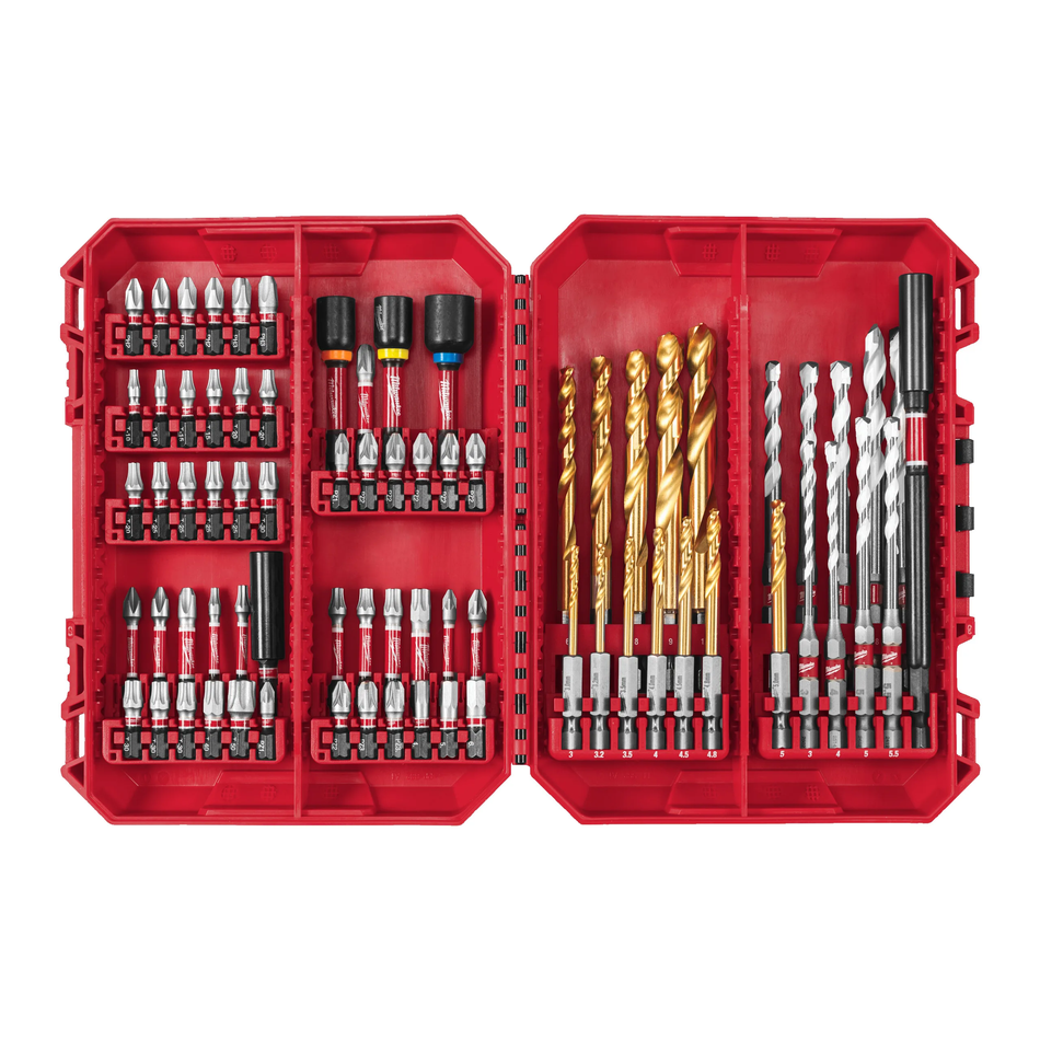 MILWAUKEE SHOCKWAVE Bohrer-und Schrauben-Set 74-teilig