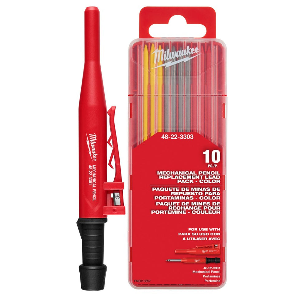 MILWAUKEE Minen für Mechanischer Baubleistift, farbig, 10 Stück