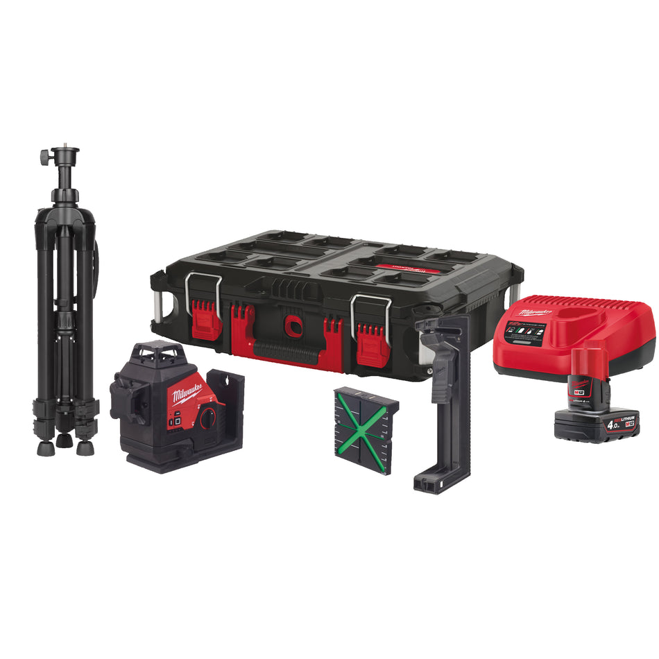 MILWAUKEE M12 3 x 360° Kreuzlinienlaser 3PLSKIT-401P