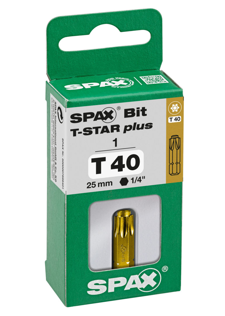 SPAX Bit T-STAR plus T40 25mm S 1 St.