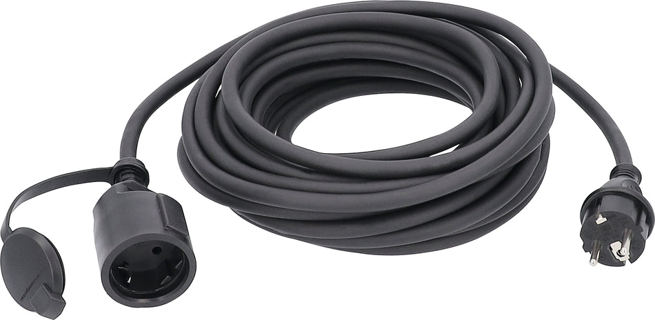 AS SCHWABE Gummi-Verlängerungsleitung 10m, H07RN-F 3G1,5, Schutzkontaktstecker, Polybeutel