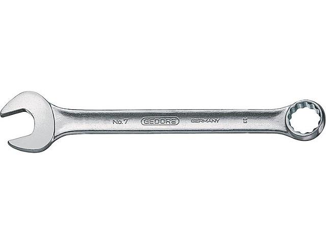 GEDORE Ring-Maulschlüssel 21 mm, DIN 3113, Chrom-Vanadium-Stahl, matt verchromt