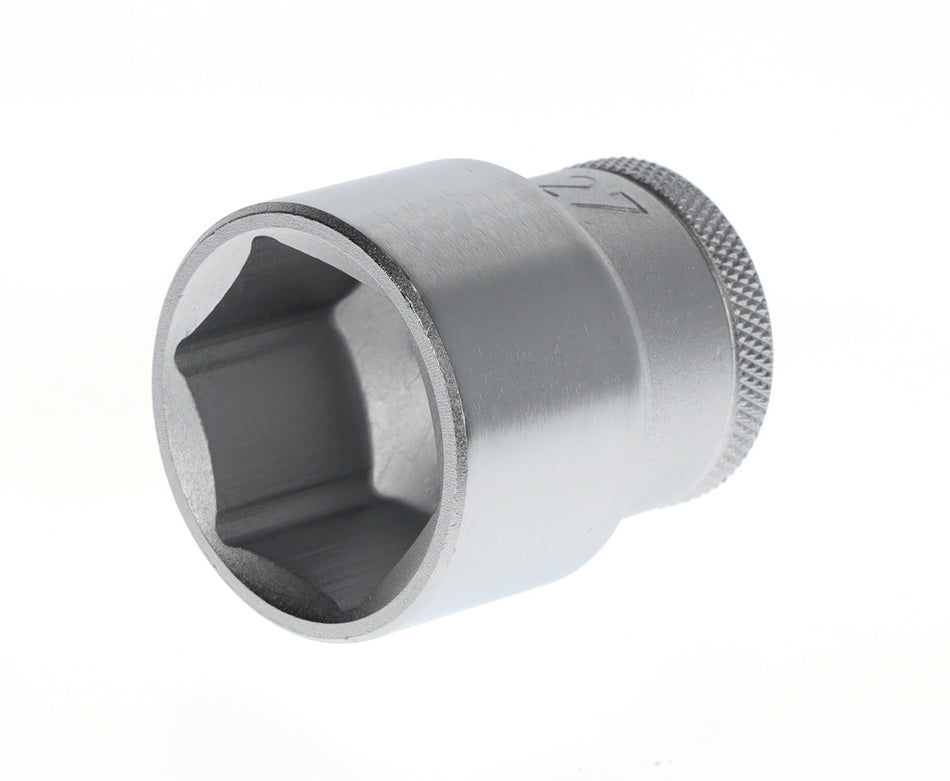 GEDORE Steckschlüsseleinsatz 1/2" 6-kant 27 mm, DIN 3124, ISO 2725-1, verchromter Vanadium-Stahl
