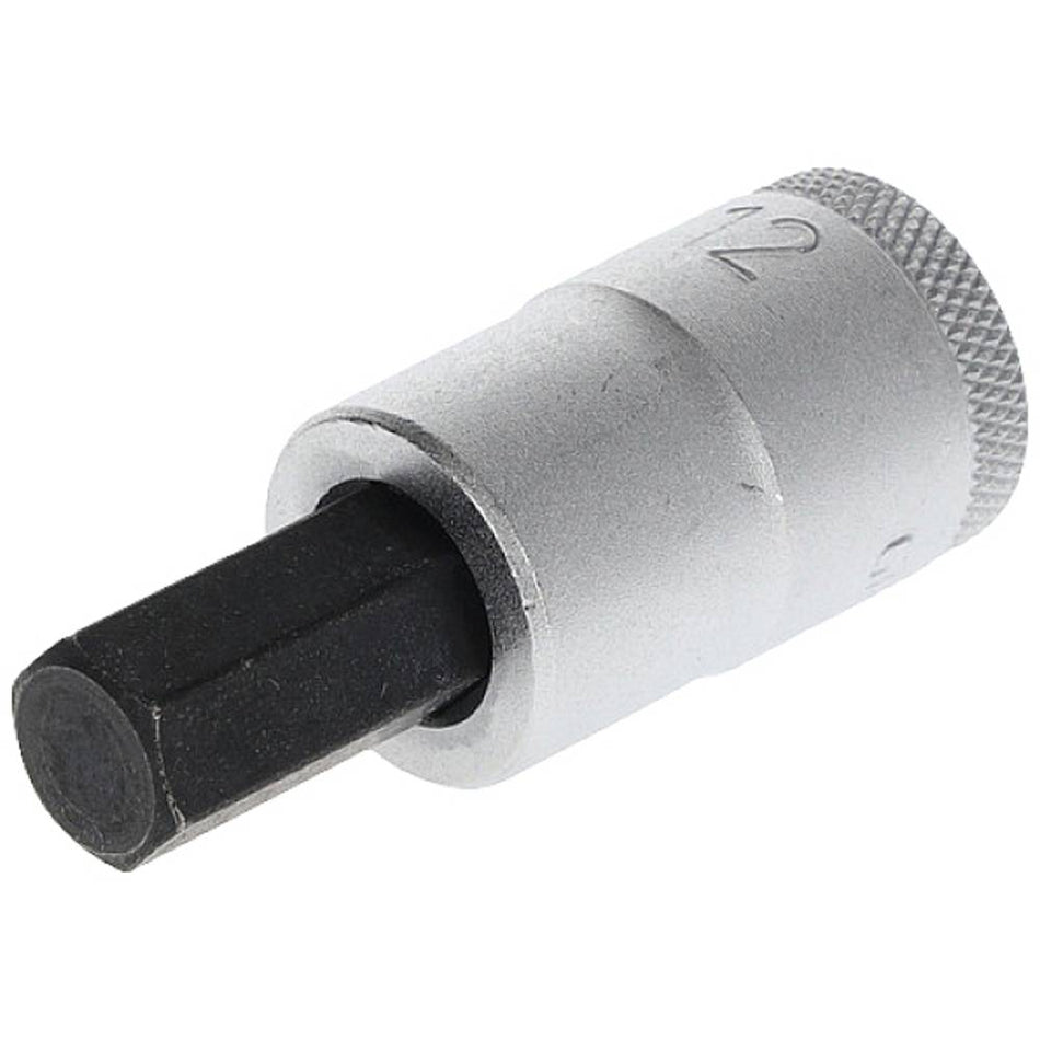 GEDORE Schraubendrehereinsatz 1/2" Innen-6kt 12 mm, DIN 7422, Handbetrieb, Kreuzrändelung