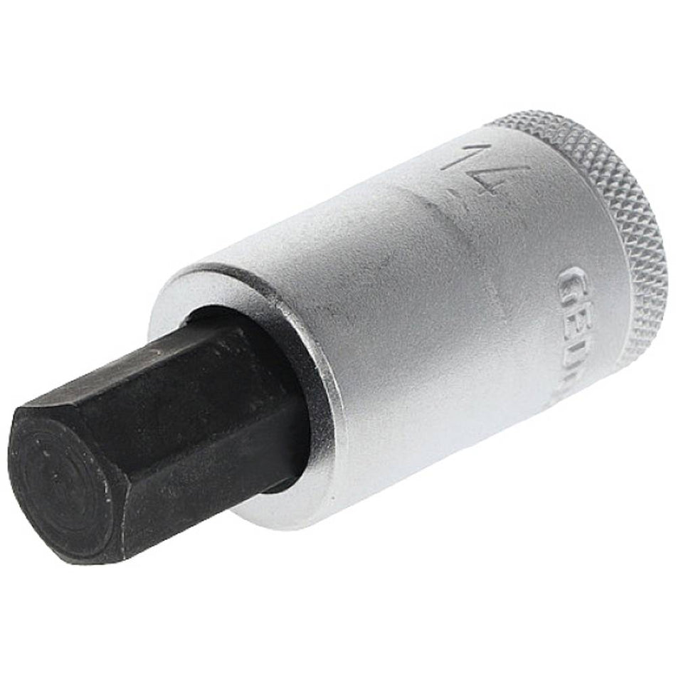 GEDORE Schraubendrehereinsatz IN 19 17, 1/2" Innen-6kt 14 mm, DIN 7422, handbetätigt, verchromt