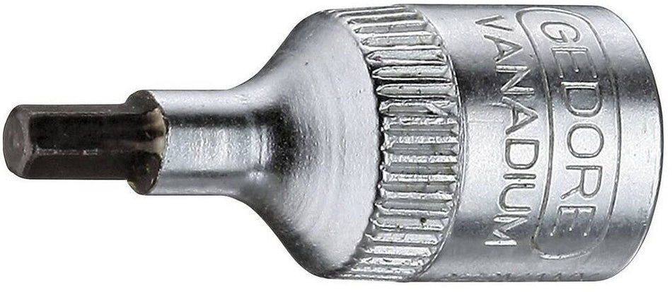 GEDORE Schraubendrehereinsatz 1/4" Innen-6kt 4 mm, Handbetätigt, Chrom-Vanadium, DIN 7422