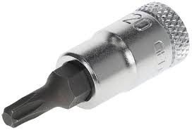 GEDORE Schraubendrehereinsatz 1/4" TORX T20, DIN 3120 - C 6.3, handbetätigt, verchromt