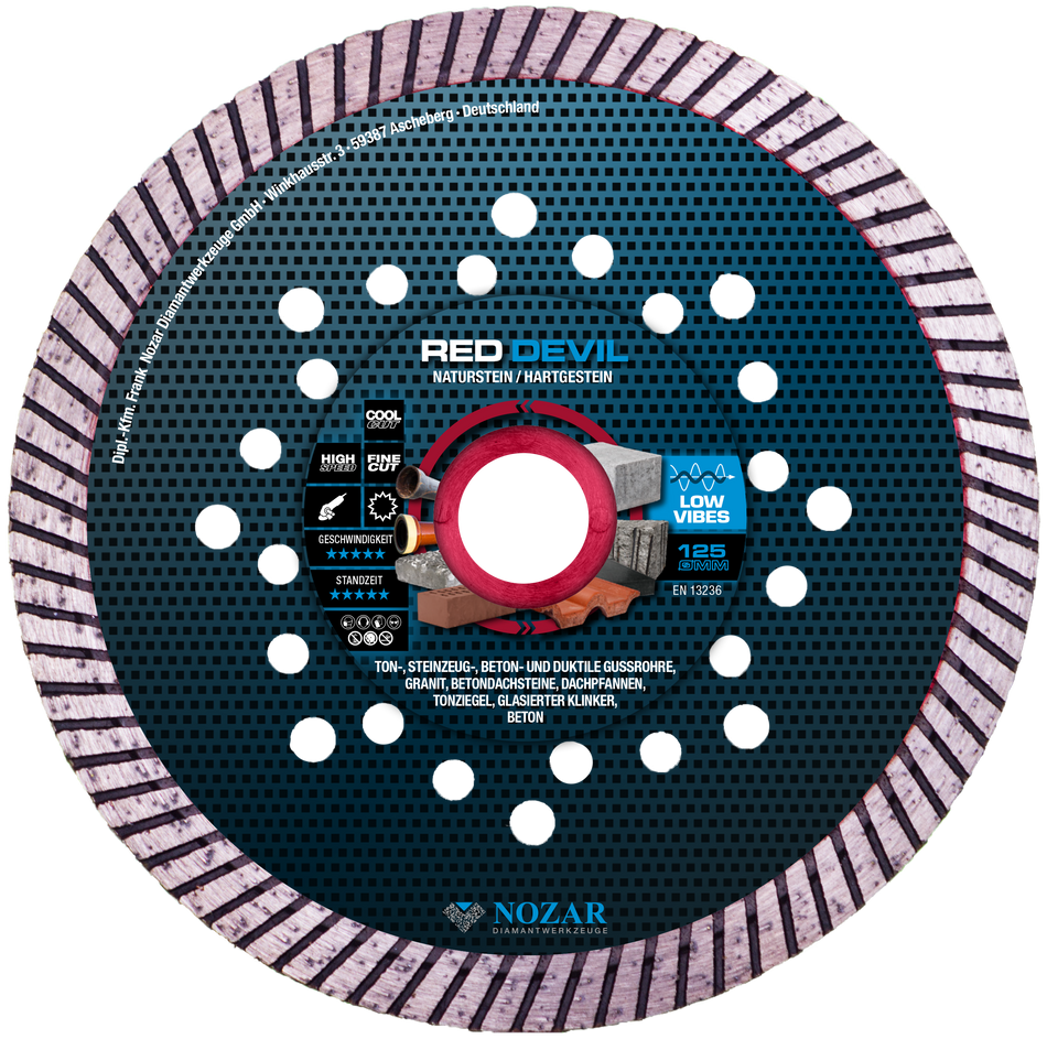 NOZAR Dia-TS / 125x22,23 mm / Red Devil