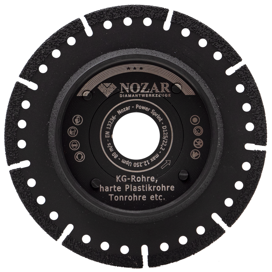 NOZAR Dia-TS Trenn- und Anfasscheibe 125x22,23 mm, Power Sprint, diamantfrei